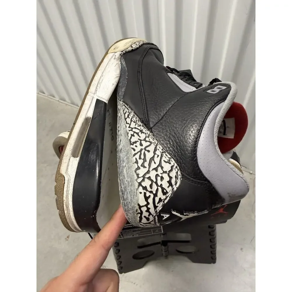 Nike Air Jordan 3 Cement Black Varsity 2011 Size 8 Men's - 136064-010